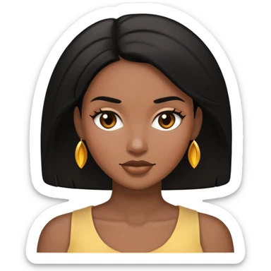 une femme blanche brune et une femme noiren cheveux noire sticker