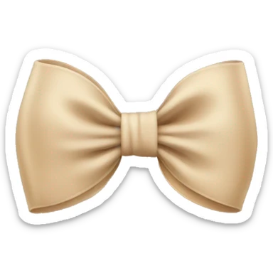 Beige bow sticker