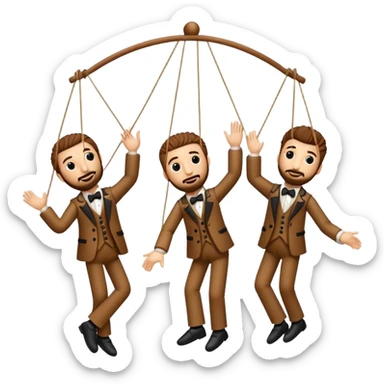 Romantic dancing puppet strings for 'Bye Bye Bye' by NSYNC sticker