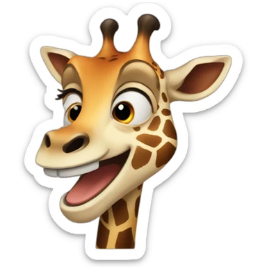 JIRAFA RIENDO sticker