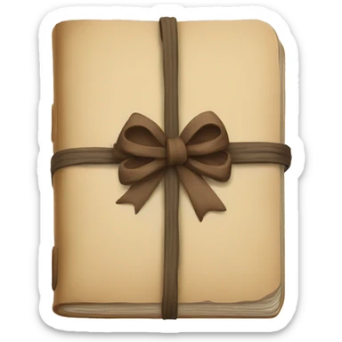 journal with bow sticker