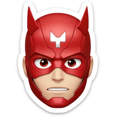 red face vision marvel half body from captain america: civil war sticker