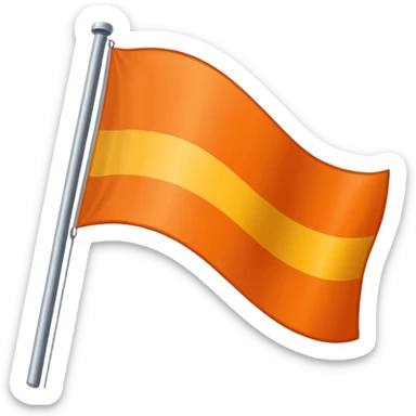 a flag with these colours: 🧡 sticker
