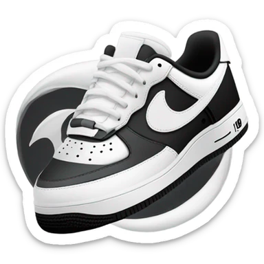 Airforce 1 all black shor sticker