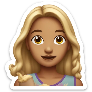 young woman holding malibu sticker