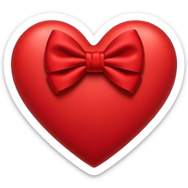 heart with a dark velvet bow sticker
