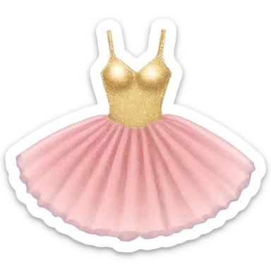 sparkly Ballerina dress sticker