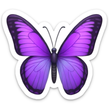 purple butterfly sticker