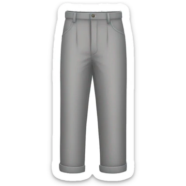 basic blank grey folded trousers sticker