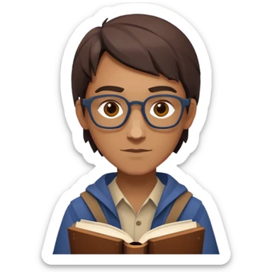 jobs book seeker low poly sticker