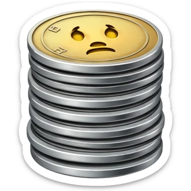 scared coin money sticker