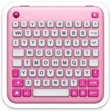 mix light pink dark pink and white girly keyboard sticker