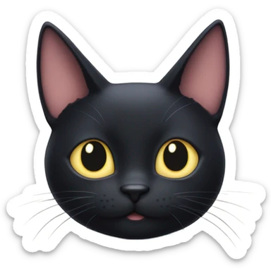 Cat looking like Jiji from Kikis delivery service sticker