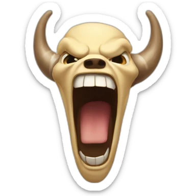 Screaming horns emoji sticker