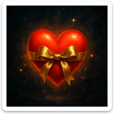 heart with a bowMystify sticker