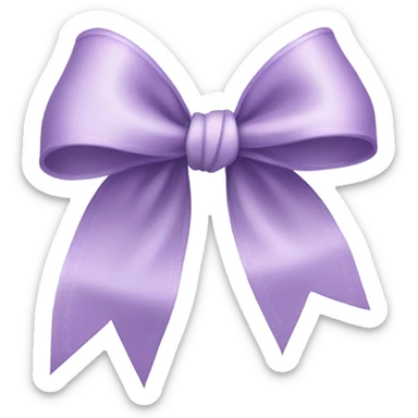 light purple coquette bow sticker