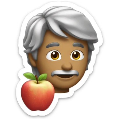 manzana enfadada sticker