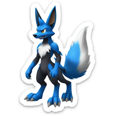 Lucario-Lombax-Sergal full body sticker