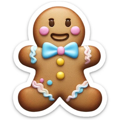 pastel ginger bread man sticker