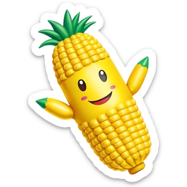 jeff koons inflatable corn pinata sticker