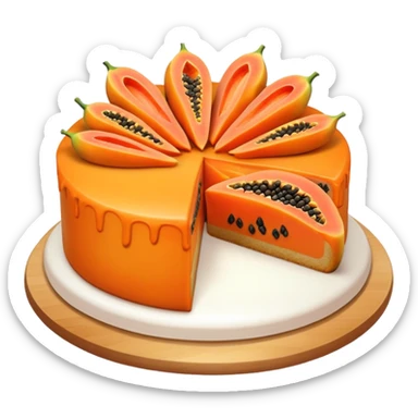 papaya cake sticker