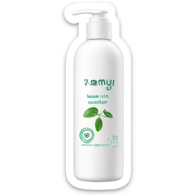 leave-in conditioner bottle with label sticker