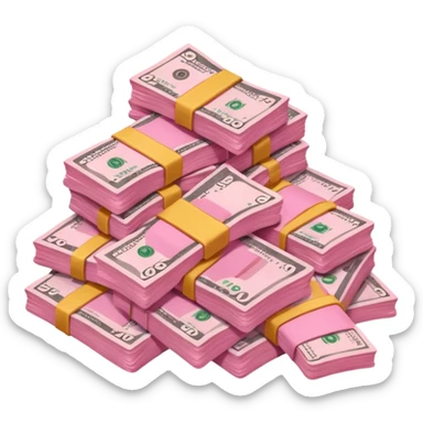 Pink money emoji sticker