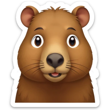 nervous capibara sticker