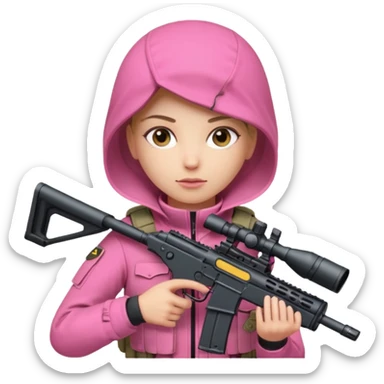 Pretty pink sniper sticker