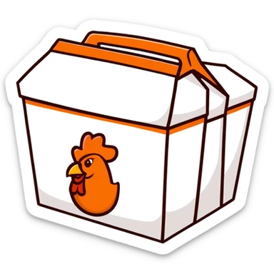 Popeyes 8-piece chicken box sticker