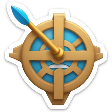 un rond avec une fleche directionelle qui accelere sticker