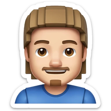 Make a minecraft Steve emoji sticker
