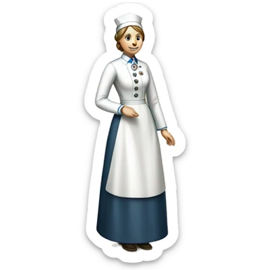 Full-length nurse 1870 sticker