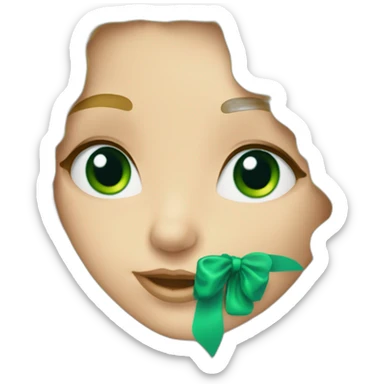 Une fille blonde au yeux vert bleus et chveux bouclés sticker