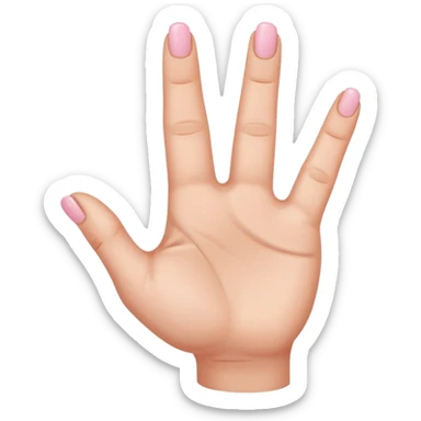 Stick only the pinky finger up, the rest of the fingers down  sticker