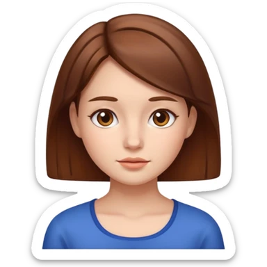 a girl with square face sticker