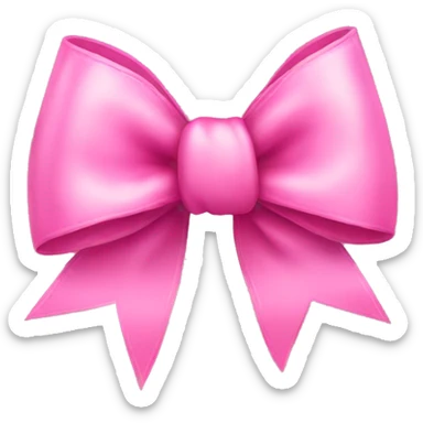 pink bow with hearts sticker