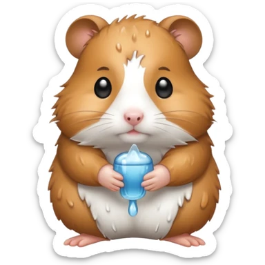 wet hamster  sticker