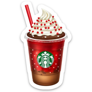 Iced Christmas Starbucks coffee sticker