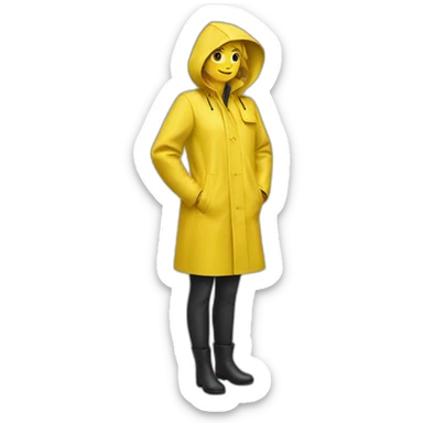 Six's Raincoat - The iconic yellow raincoat sticker