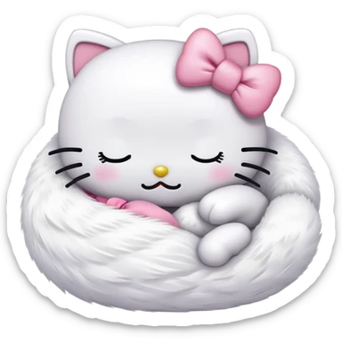 Hello kitty sleeping  sticker