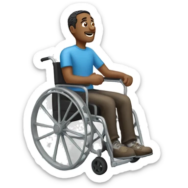 guy in a wheel chair sticker