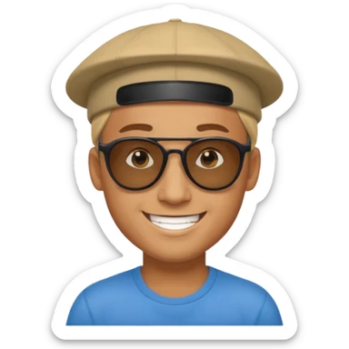 Peut tu mettre une casquette sur le côté à cette emoji😎 sticker