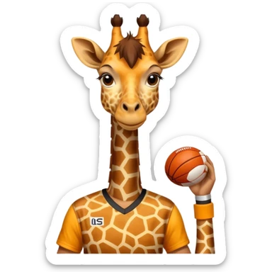 athlete player giraffe sticker