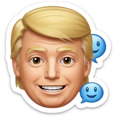 Trump  qui dit dans une bulle et qui di sticker
