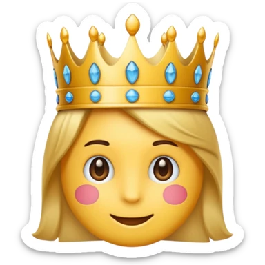 Erstelle mir ein emoji mit einer Krone sticker