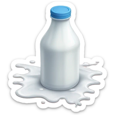 spilled milk bottle  sticker