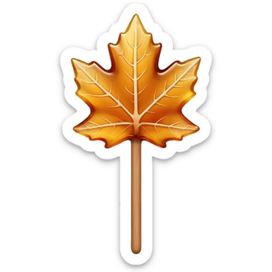 maple taffy on a wooden stick sticker
