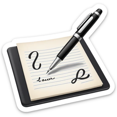 writing on paper sticker