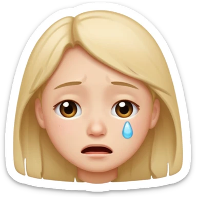 Cry but cute sticker